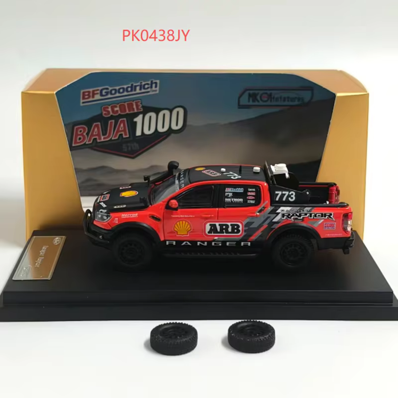 Miniatures à l'échelle 1:64, modèle de voiture de course Ranger Raptor en alliage simulé, jouet de c