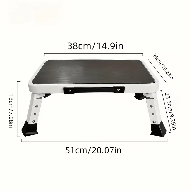 Échelle pliante en acier inoxydable – Convient pour camping-car, hauteur réglable, durable et portab