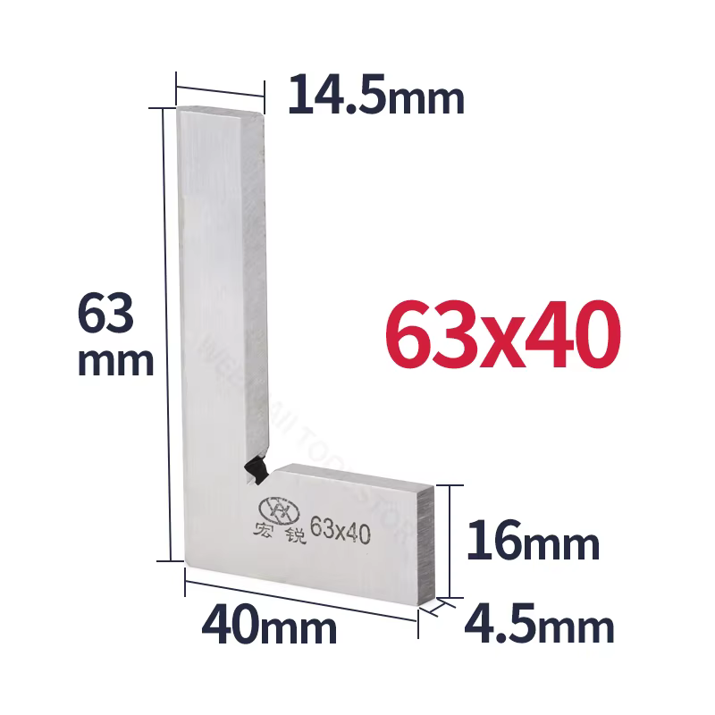 Règle carrée à bord de couteau à 90 degrés, pour menuisier, ensemble d'outils de menuiserie et de me