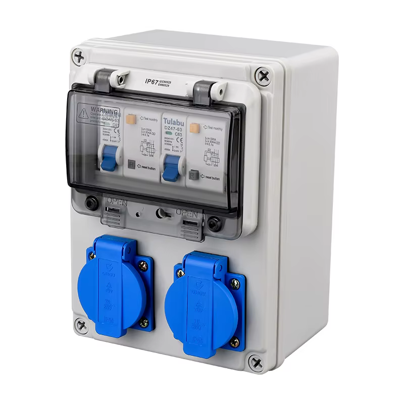 Boîte de courant Portable extérieure, armoire de Distribution électrique industrielle étanche avec d