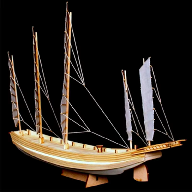 Kit de bateau en bois fait à la main, échelle 1:100, jouet d'assemblage, pour la décoration de la ma