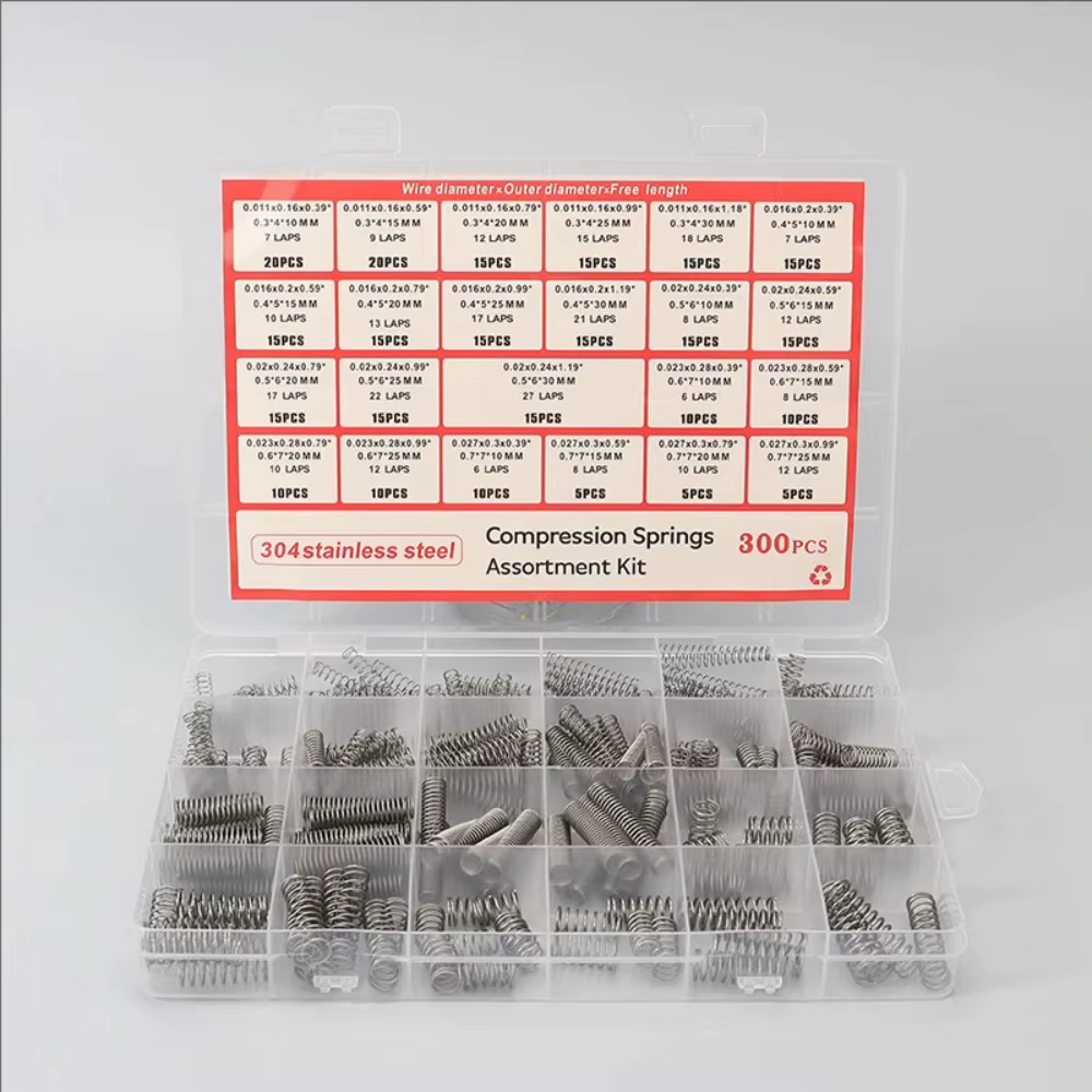 Kit de ressorts de Compression 300 pièces, 24 tailles en acier inoxydable pour la réparation mécaniq