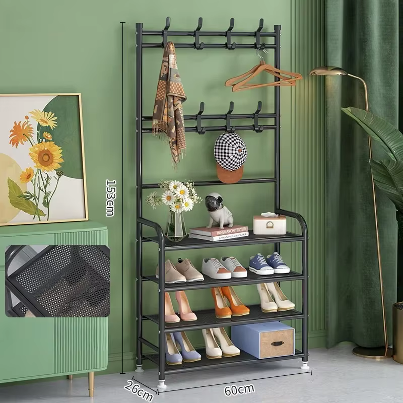 Porte-chaussures sur pied multi-niveaux, étagère à vêtements simple, gain de place, multifonctionnel
