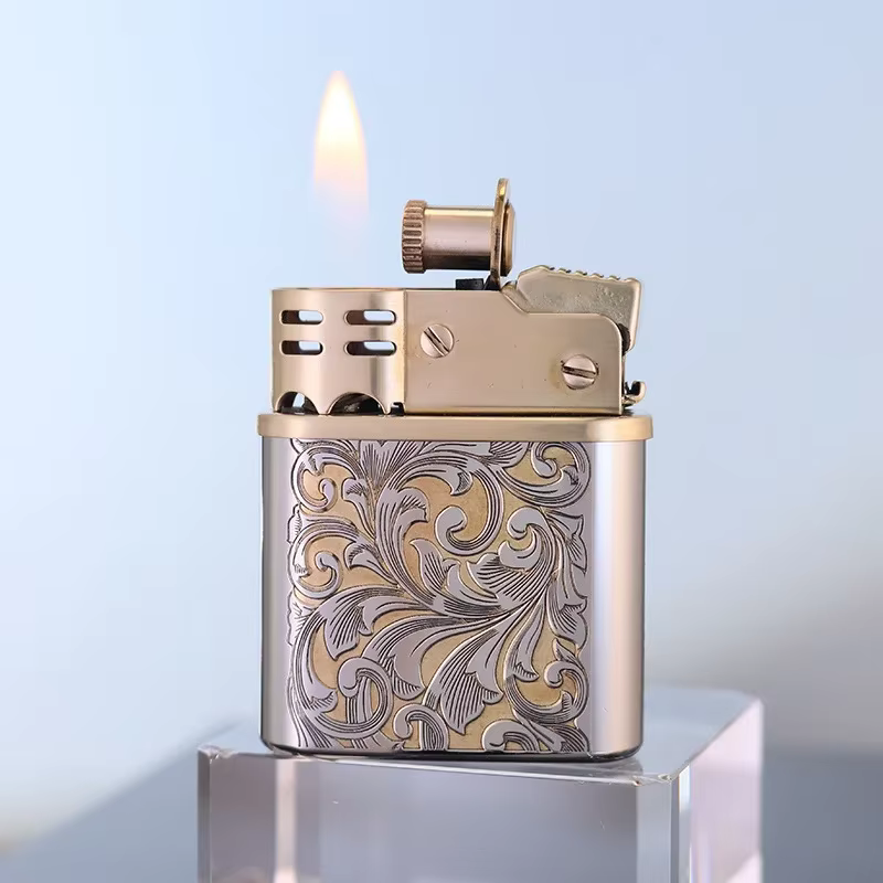 CHIEF – briquet à catapul mécanique rétro en laiton, coupe-vent, briquet à huile de feu de carburant