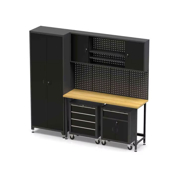 Boîte à outils réglable en métal et acier, armoire personnalisable pour outils de travail du bois, p
