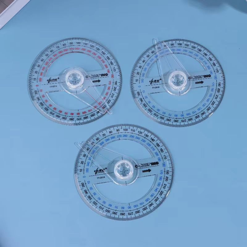 Outil de mesure de rapporteur, rapporteur circulaire, outils de dessin, géométrie mathématique à 360