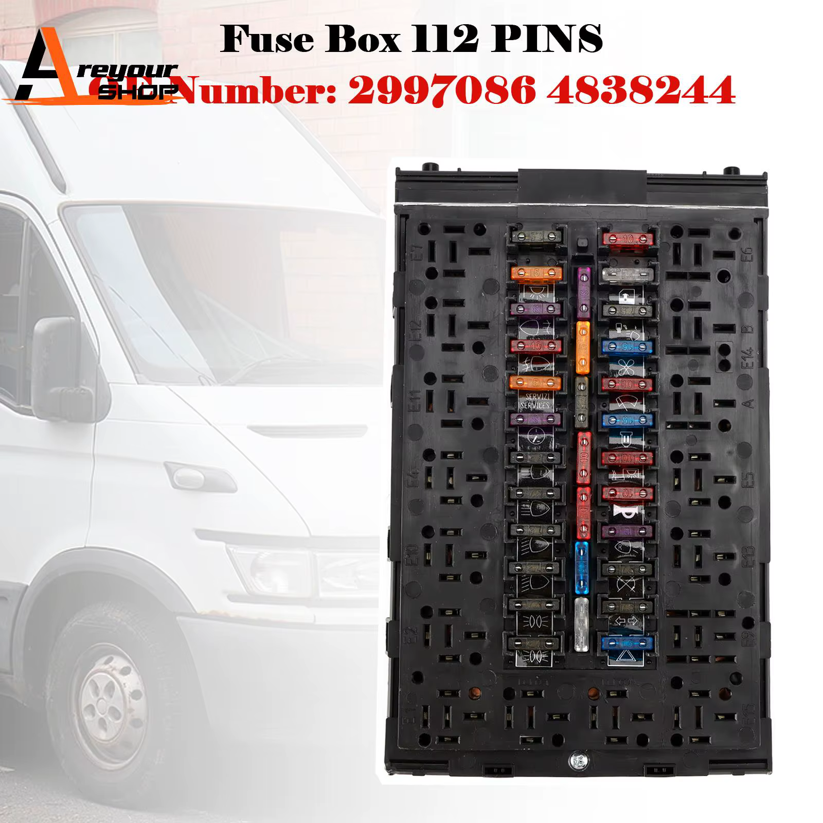Boîte à fusibles 2997086 4838244 pour Iveco Daily II III Autobus Autocar 1989-2006