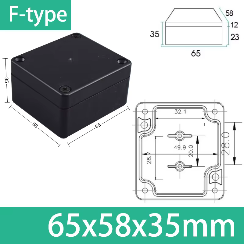 Boîtier de boîte étanche ABS, coffre-fort électronique, boîtes en plastique, boîte de jonction de fi