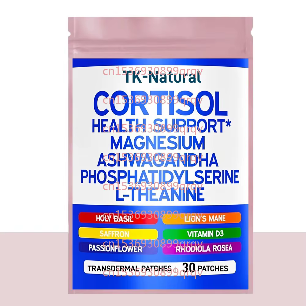 30 patchs Cortisol patchs transdérmiques pour femmes et hommes avec magnésium, L Theanine Cortisol é