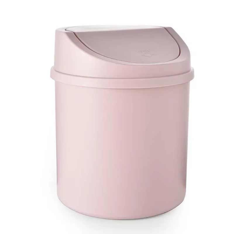 Mini poubelle de bureau, petit Tube avec couvercle, poubelle de chambre à coucher, boîte de rangemen
