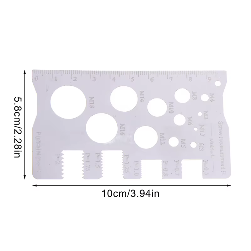 Durabler règle en acier inoxydable règle de mesure de vis mesure de pas précis jauge de filetage règ