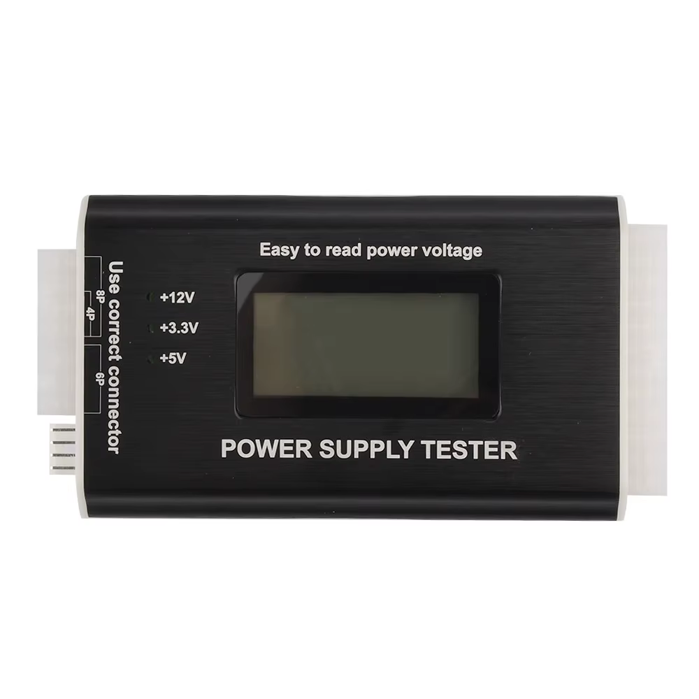 Testeur d'alimentation numérique à écran LCD pour ordinateur PC, 20/24 broches, contrôle rapide de l