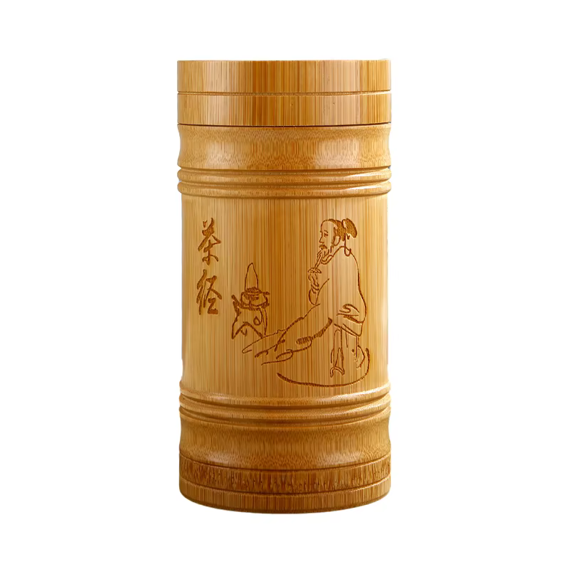 Boîte de rangement de thé en bambou de style chinois, boîte à thé sculptée à la main, joint de couve