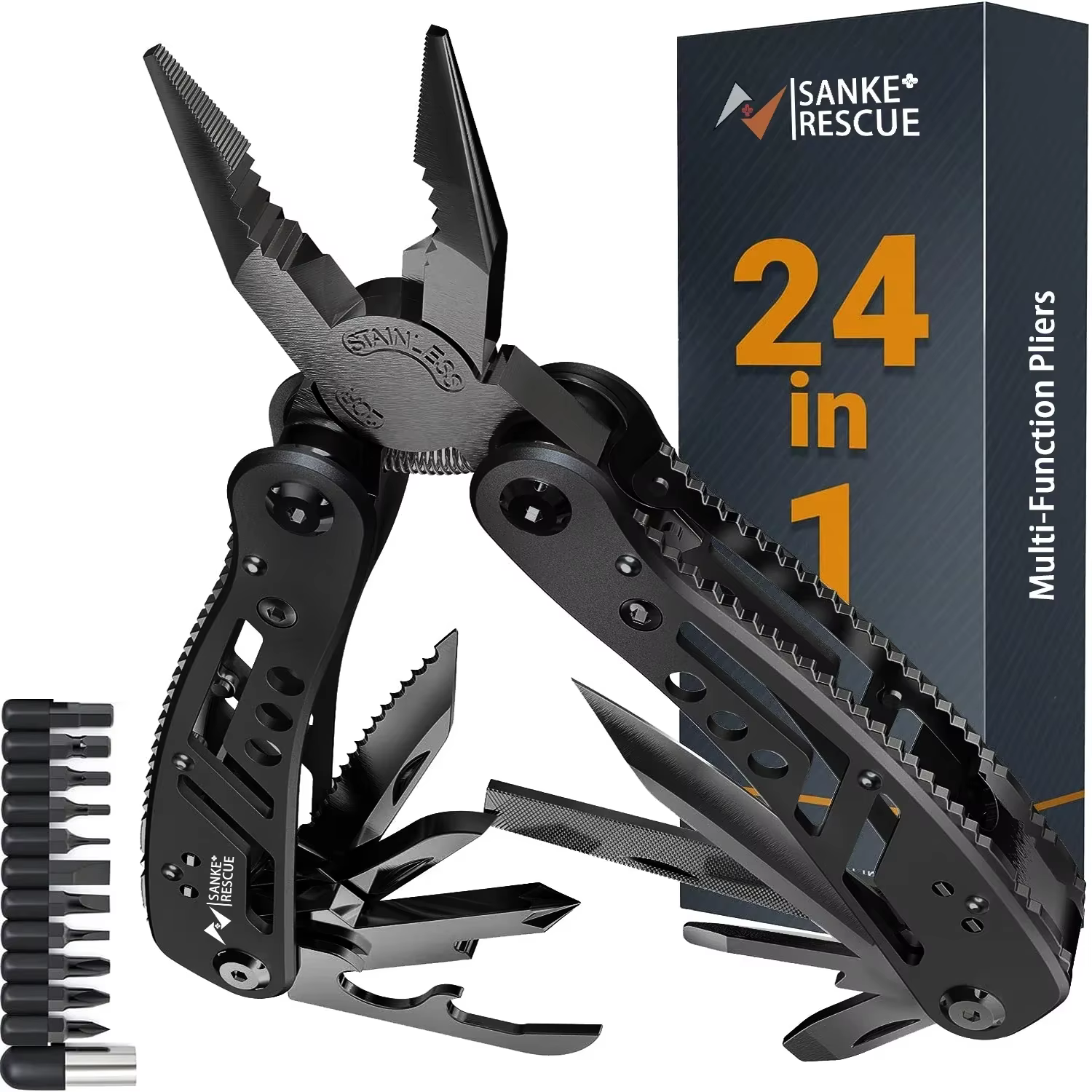 Pince diagonale universelle multifonctionnelle 24 en 1, coupe-fil pour électricien professionnel, ou