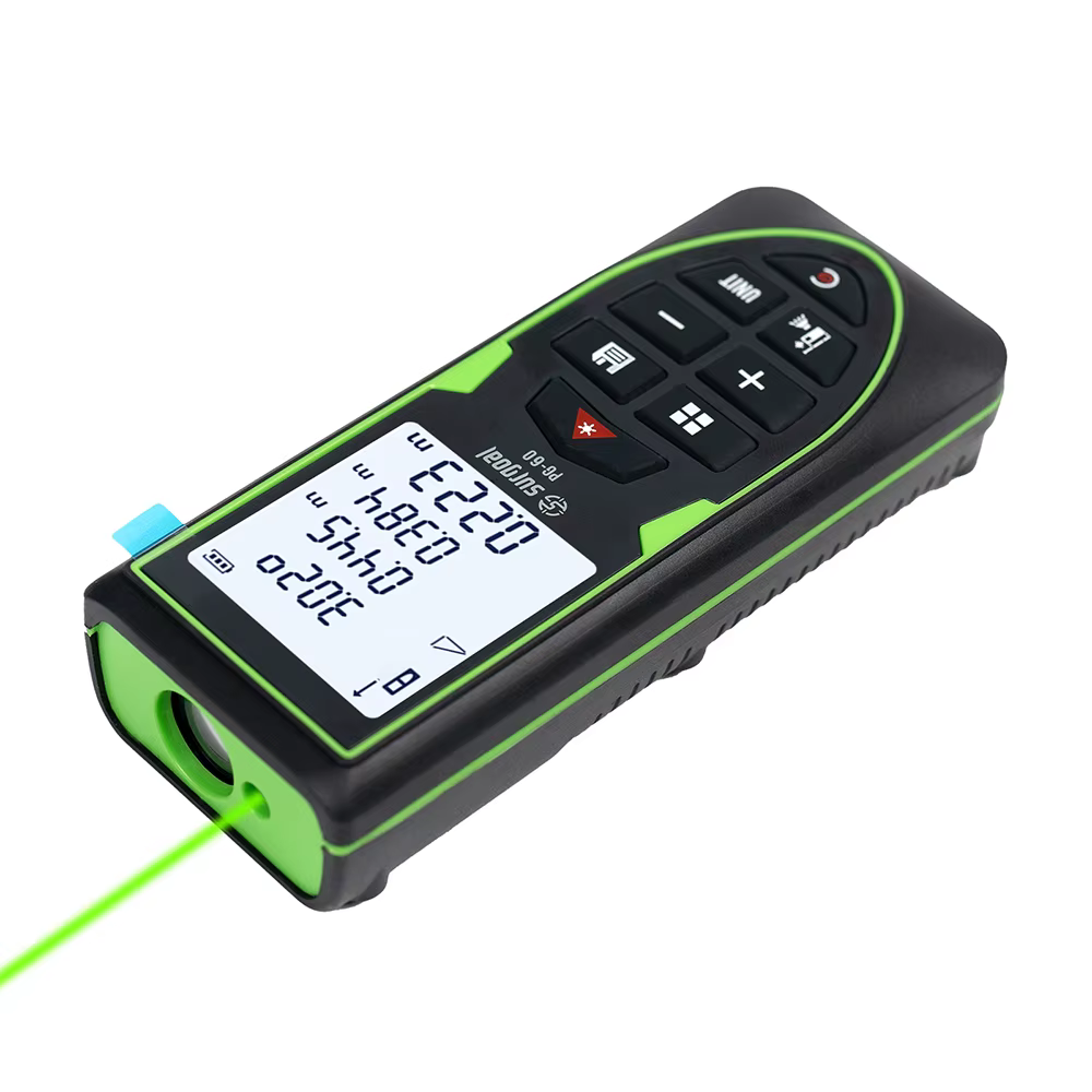 Télémètre Laser vert télémètre 120m Rechargeable avec mesure de niveau numérique ruban Laser