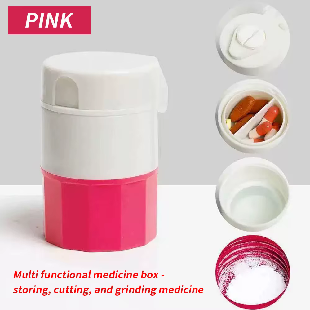 Boîte à médicaments multifonctionnelle 4 en 1 : conteneur de stockage de médicaments avec fonction d
