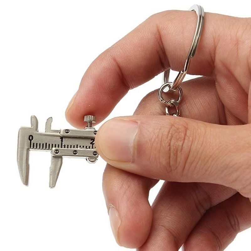 Mini règle en métal Vernier pied à coulisse Portable 0-40mm porte-clés outils de mesure voiture Turb