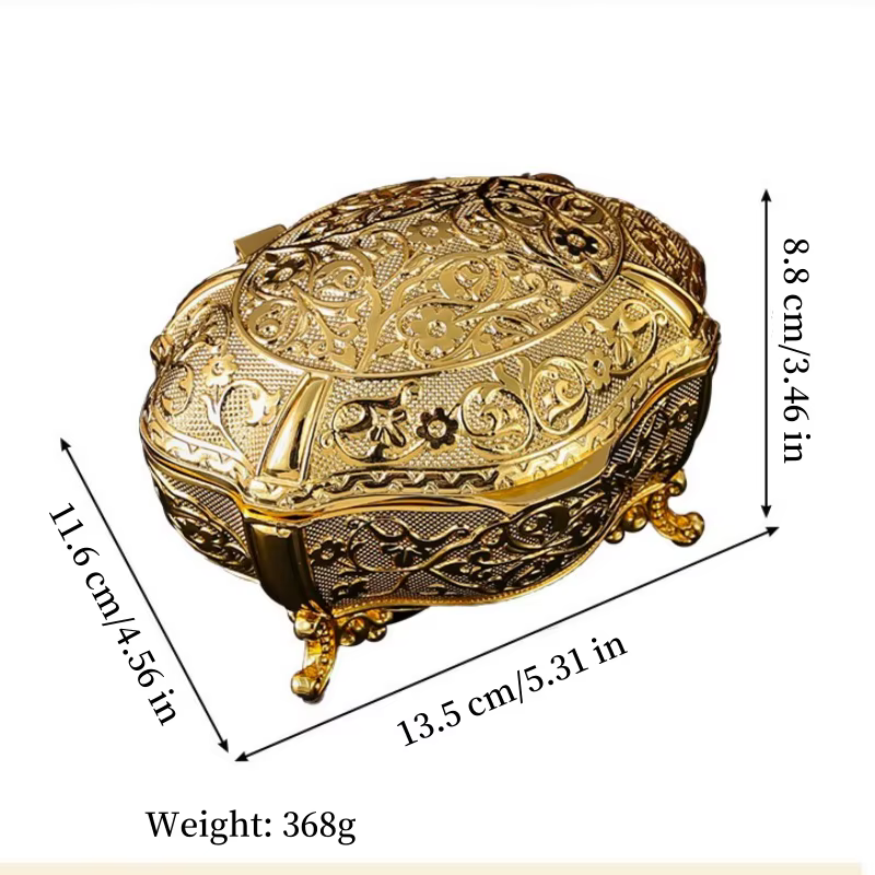 Boîte de rangement de colliers ellipsoïdes, organisateur de bijoux dorés de Style européen, étui de 