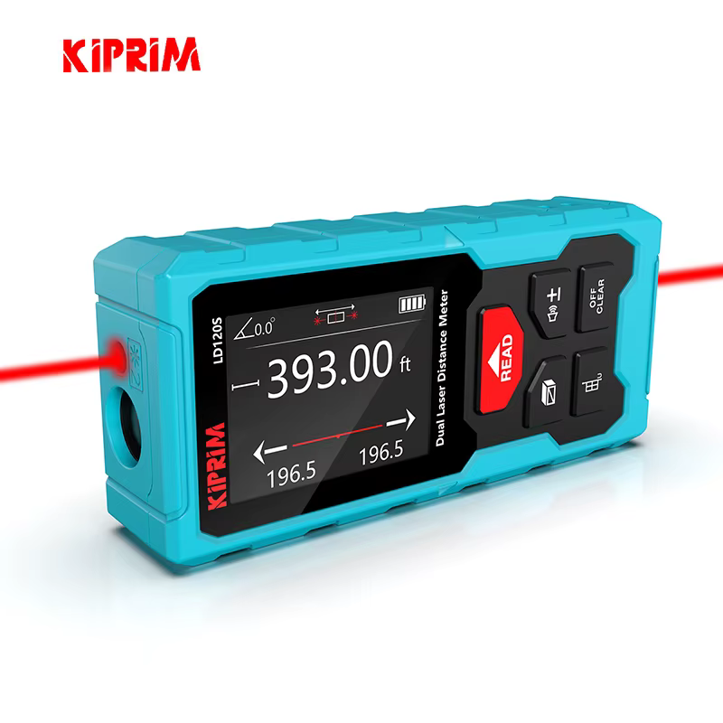 Kiprim double télémètre Laser télémètre Laser bilatéral Rechargeable 120m ruban à mesurer numérique 