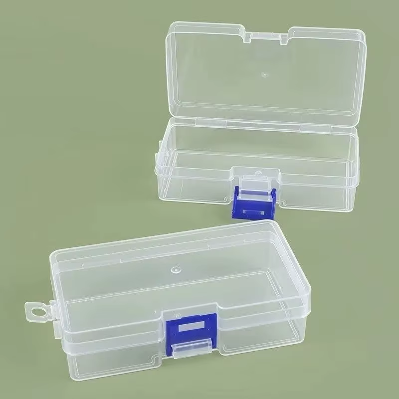 Boîte en plastique transparente rectangulaire pour embouts de tournevis, outils, lames, étui de rang