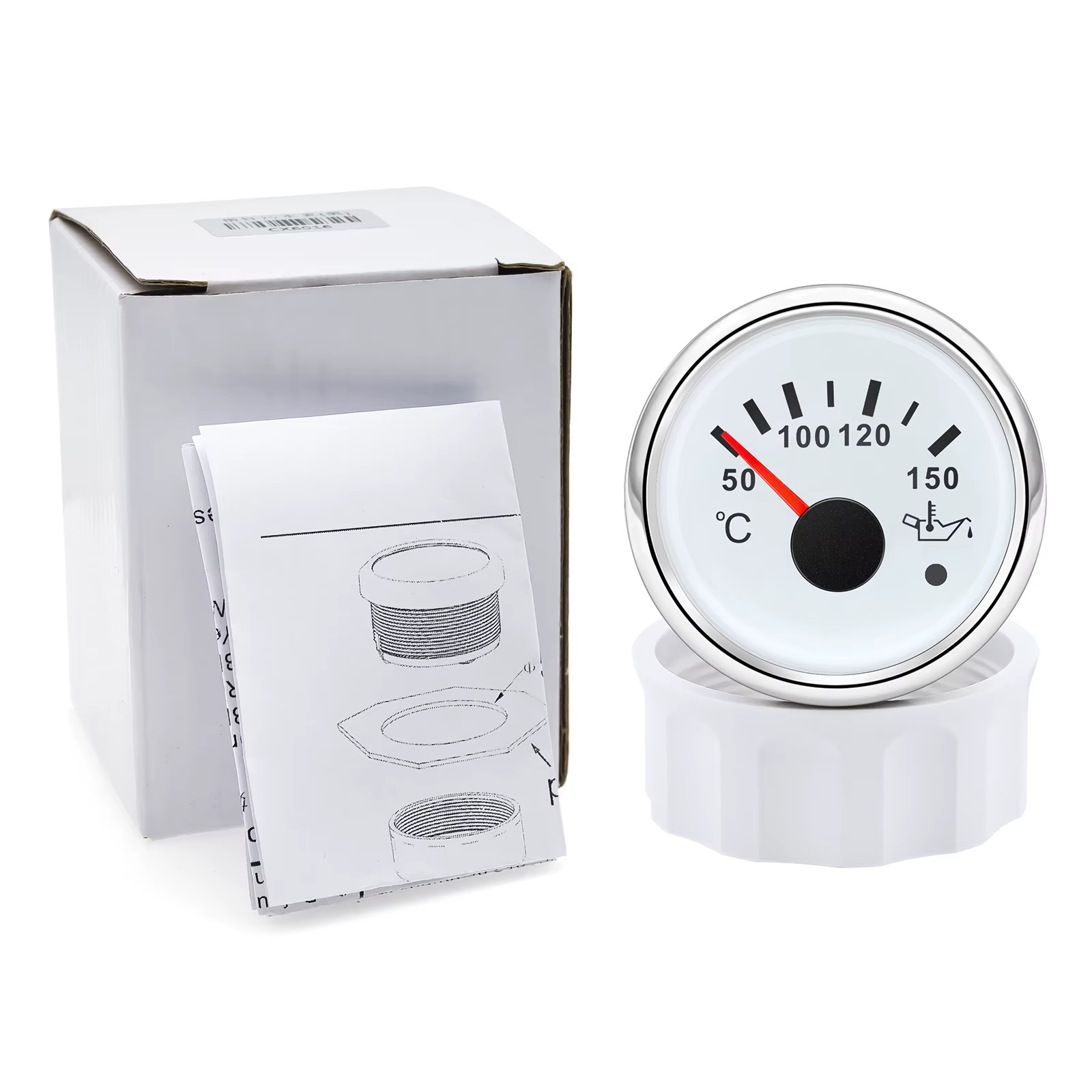 Jauge de température de l'eau pour voiture et bateau, 2'' 52mm, universelle, 12V 24V, accessoires ét