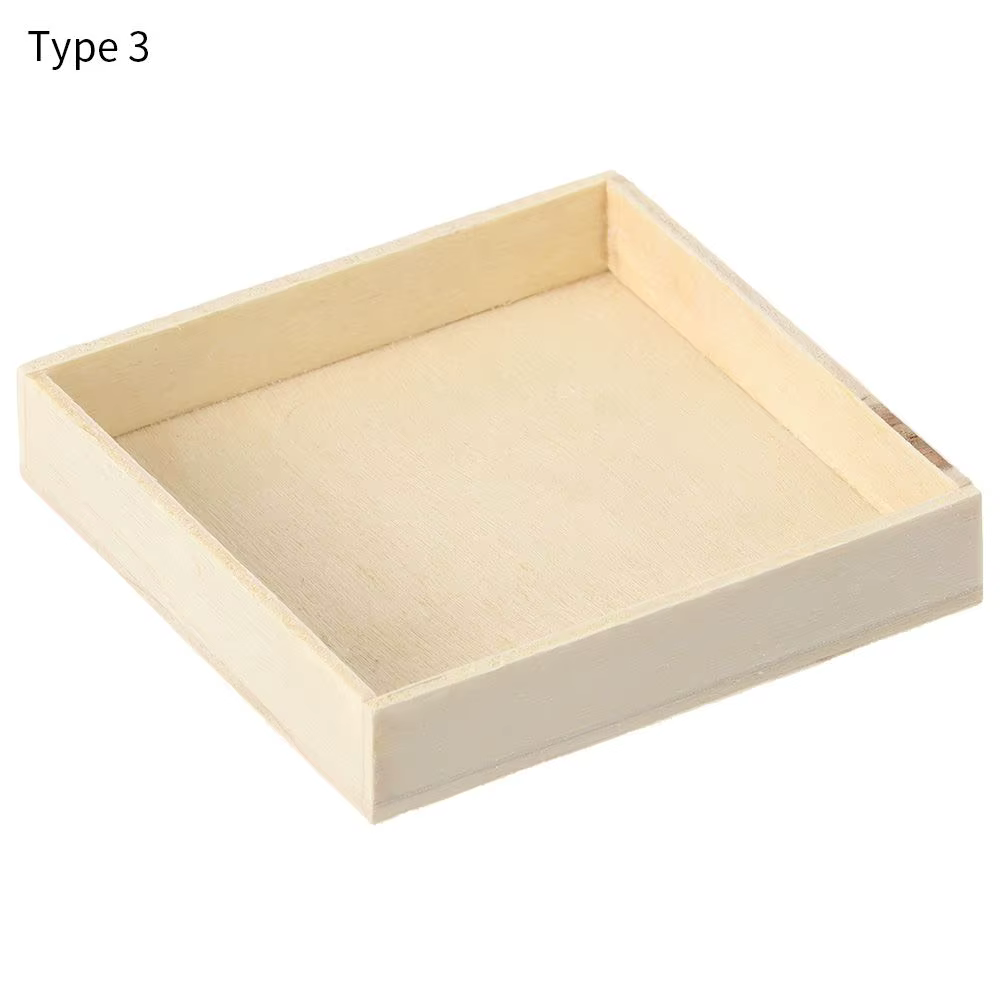 Boîte de rangement en bois multi-grille, pot de fleurs, outil cosmétique de bureau, support de bonsa