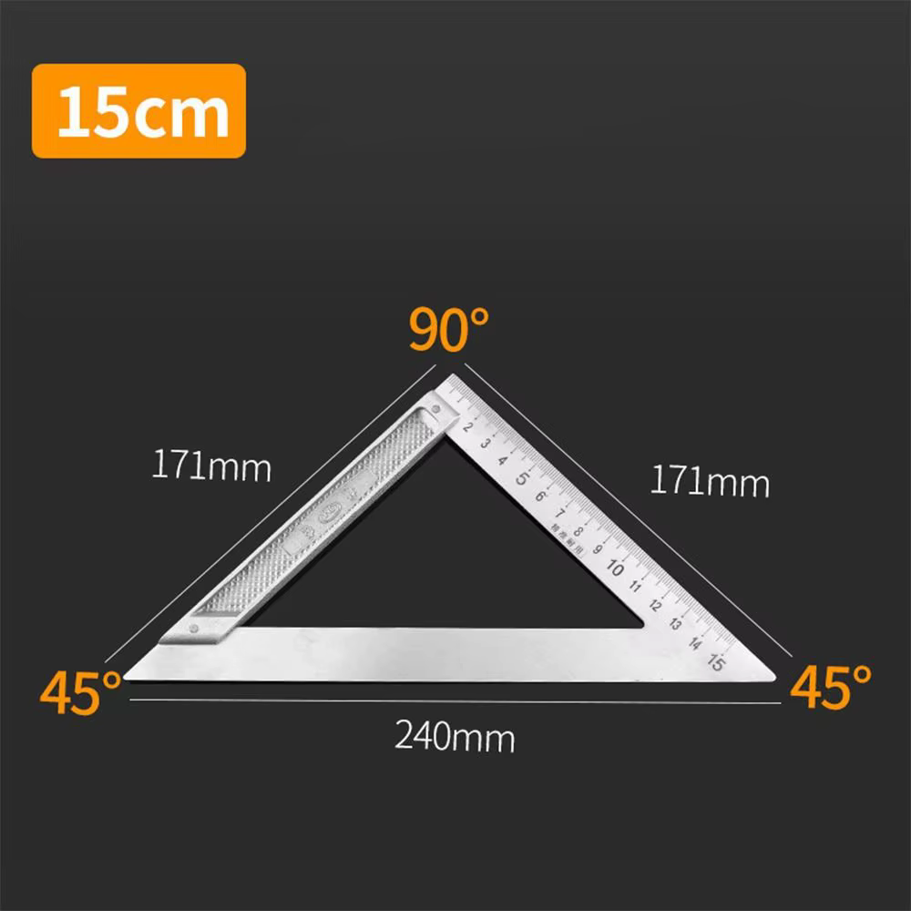 Règle carrée à angle droit en acier inoxydable, outil de mesure, jauge résistante à 90 degrés, calcu