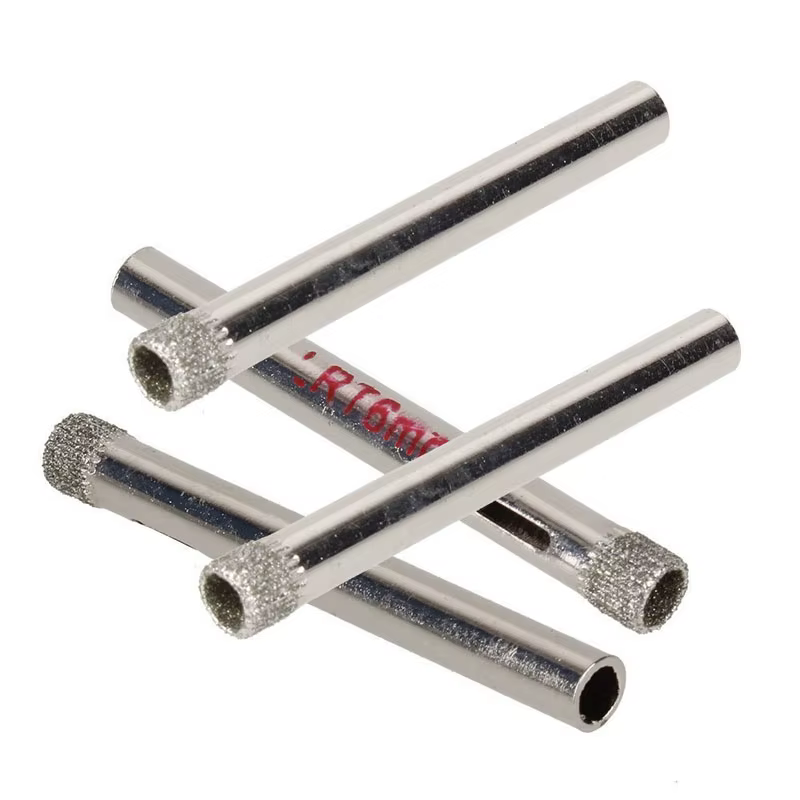 10 pièces 6mm diamant enduit foret carrelage céramique verre scies cloche argent Cutter ouvreur Bits