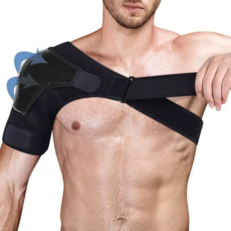 Attelle de soutien d'épaule gauche/droite réglable pour douleurs articulaires et blessures, avec gil