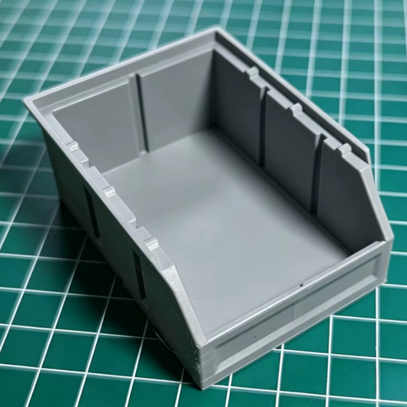 Boîte de rangement en plastique à ouverture inclinée, organiseur de quincaillerie à 1 niveau pour vi