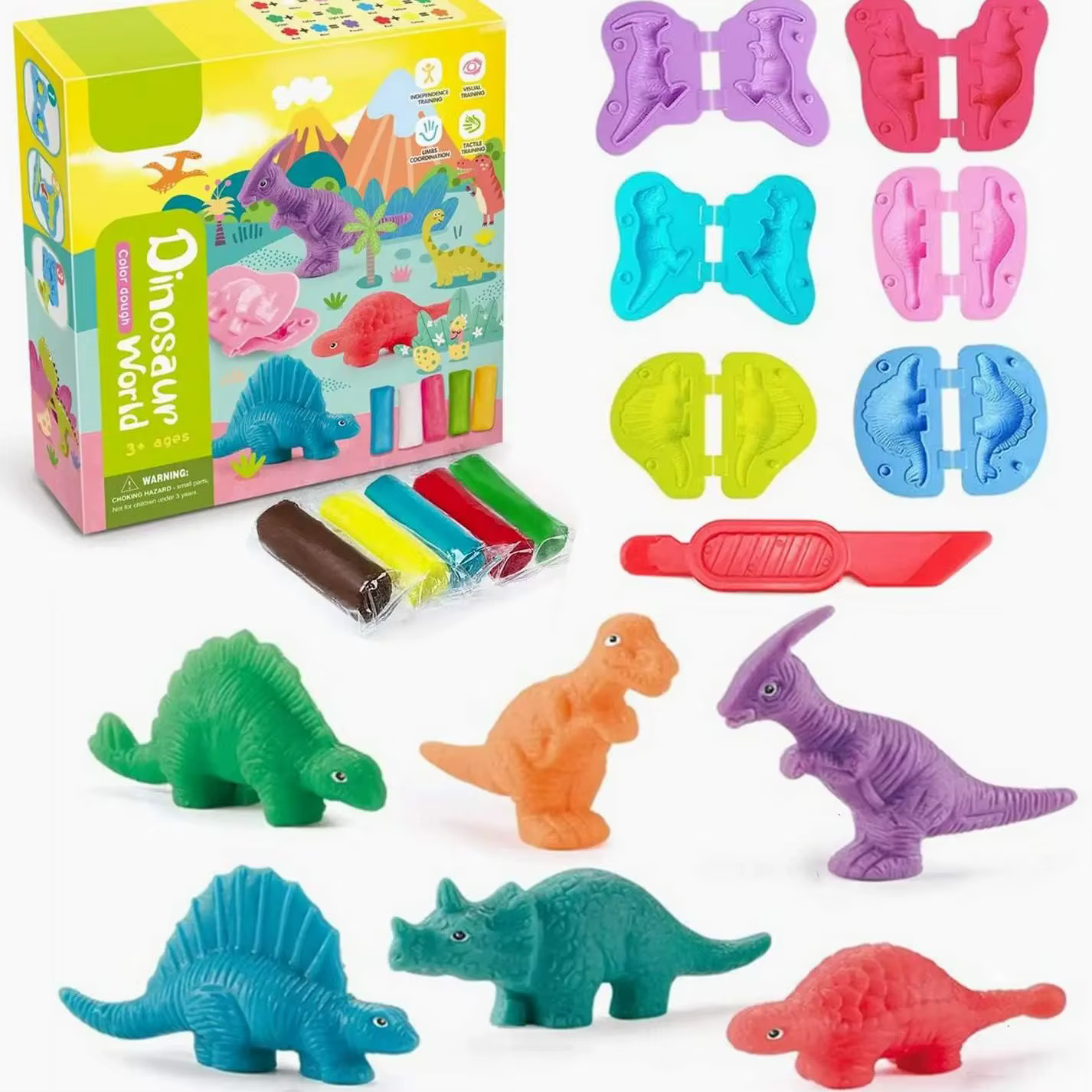 Yeahbo Pate à Modeler Enfant 3 Ans, Pâte à Modeler Accessoire avec 6 Outils de Modélisation, Pate Po