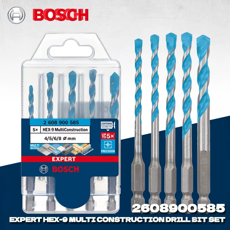 Jeu de forets multi-construction Bosch Expert, tige hexagonale, tailles variées pour le perçage du c