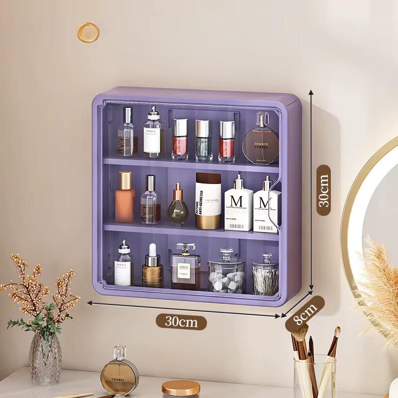 Étagère de rangement murale multicouche, boîte à médicaments transparente, armoire de rangement de m