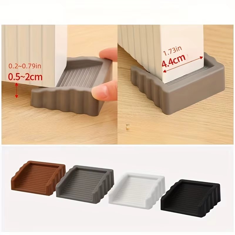 Bloc d'arrêt de porte en Silicone, 2 pièces, butoir de porte à cale, pour maison et bureau, retenue