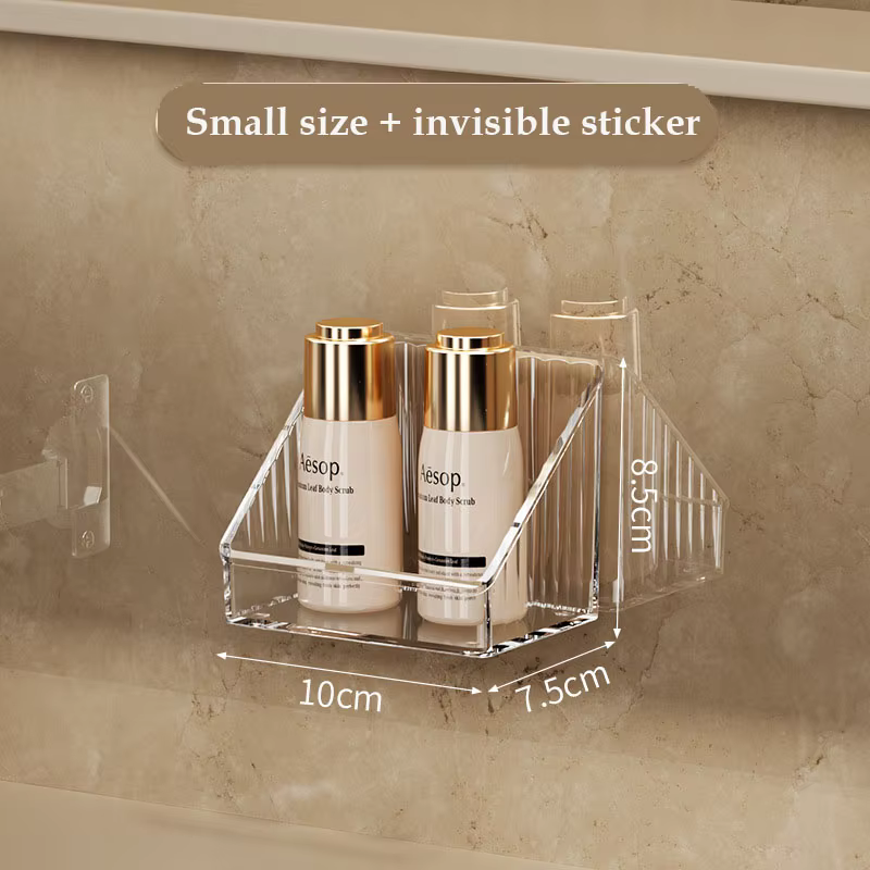 Armoire à miroir, support de rangement, lavabo en acrylique, support de rangement de cosmétiques, ét