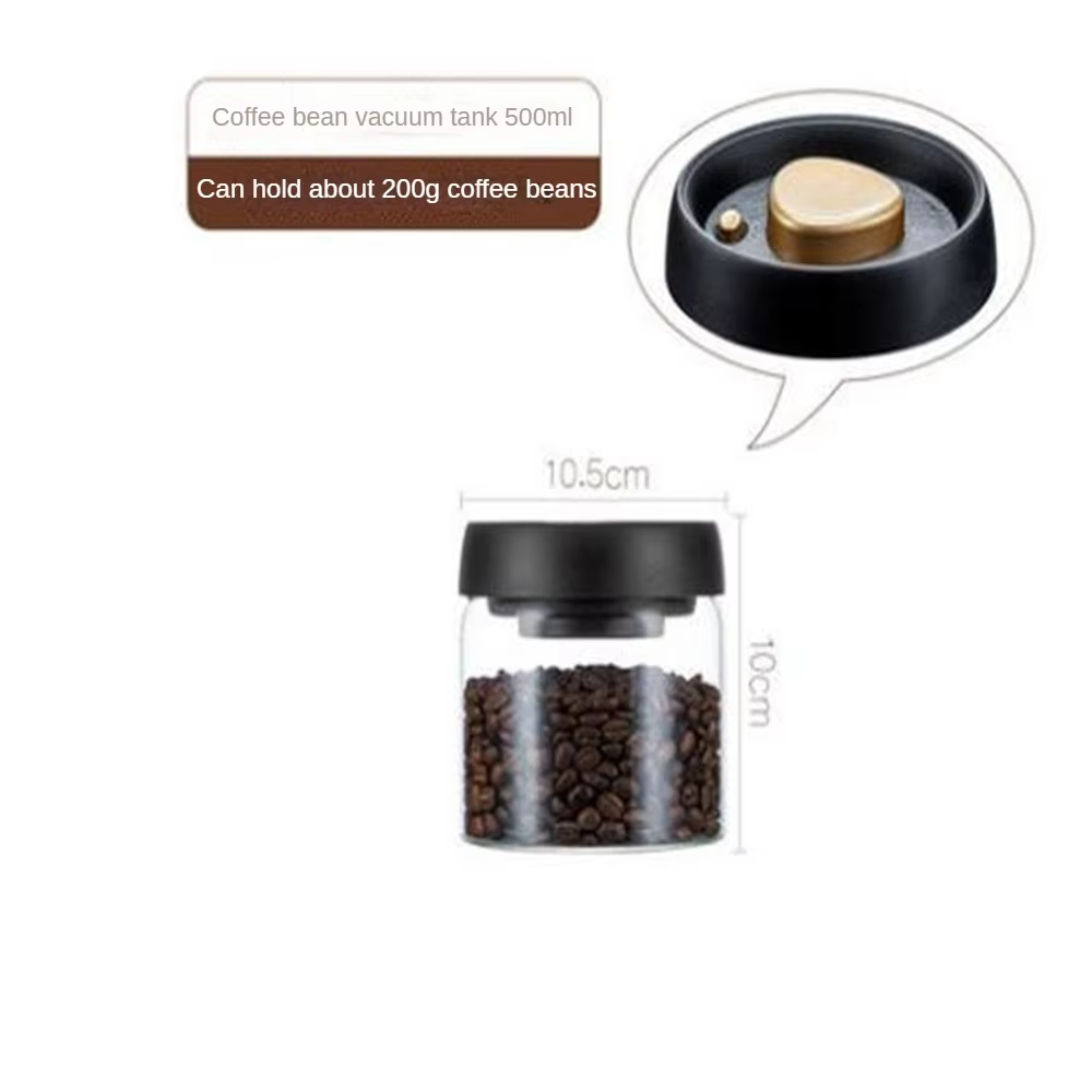 1 paquet de récipient de stockage de grains de café, couvercle hermétique scellé avec un système de 