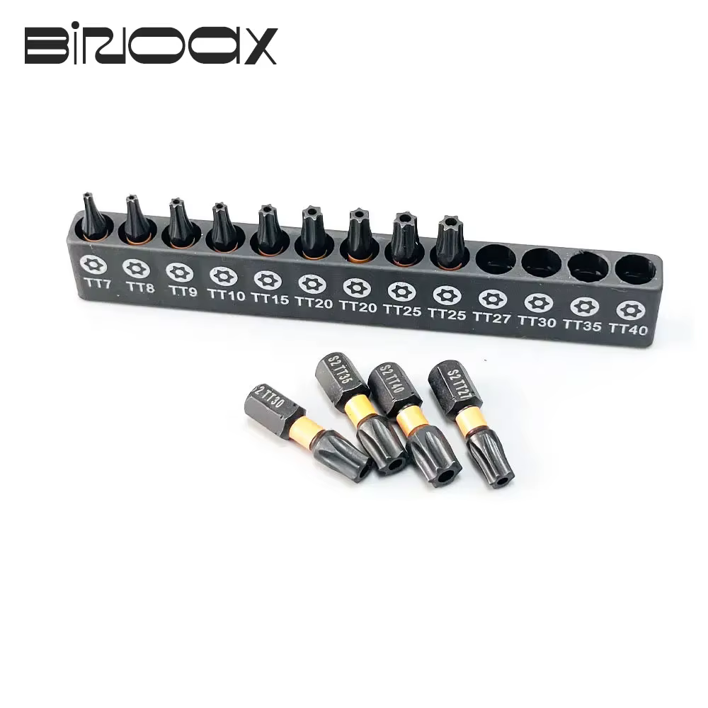 Jeu de tournevis Torx S2, ensemble d'outils magnétiques creux de 25mm avec porte-embout, tige hexago