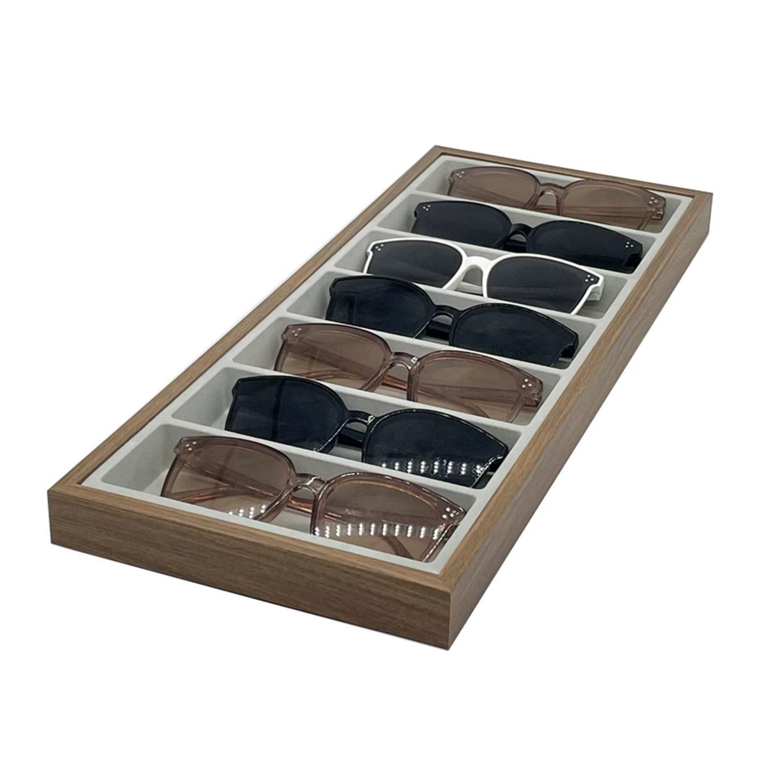 Boîte de rangement pour lunettes de soleil, présentoir pour lunettes, organisateur