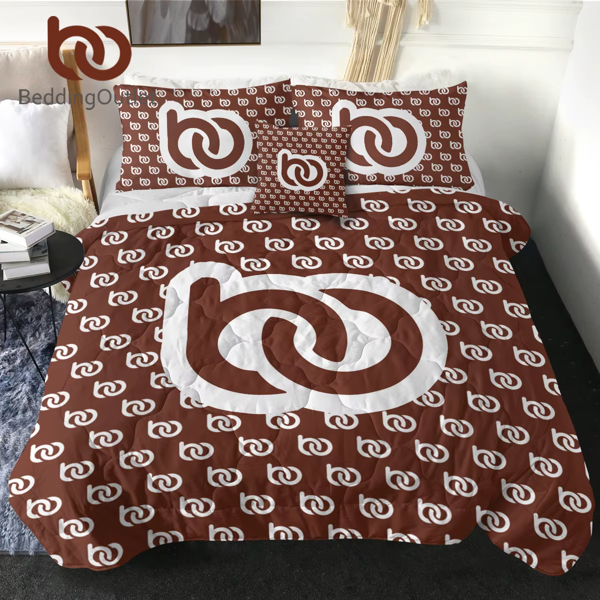 BeddingOutlet-Parure de lit avec impression de photo personnalisée à la demande, ensemble de literie