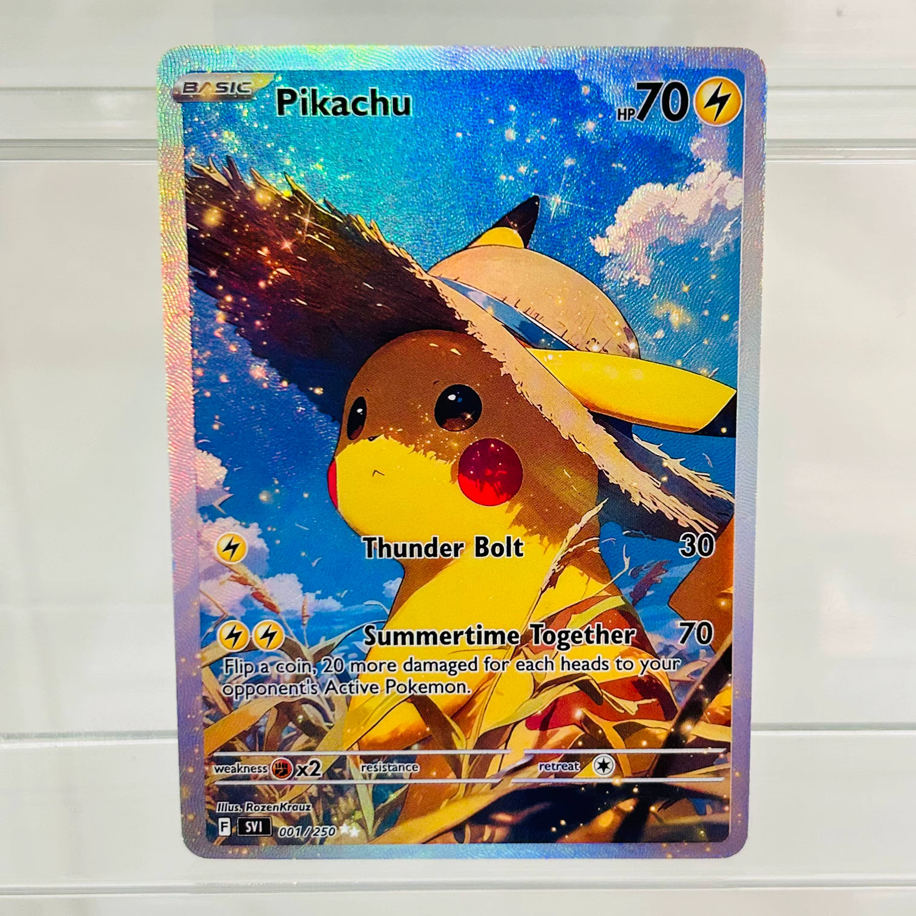 Carte holographique DIY Pokémon Mentali & Noctali (Espeon & Umbreon) en français, en parfait état, c