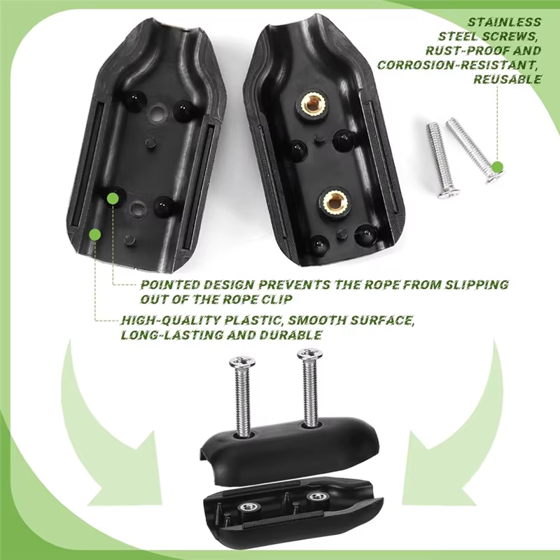 Pinces à corde TFORU-4Pcs, pince à corde réutilisable, pince de connecteur de corde de 3/8 pouces ad