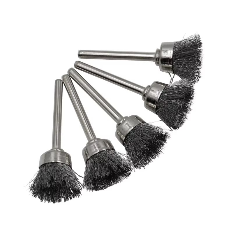 Jeu de brosses à roue métallique, perceuse, polissage, outils Dremel, tige de 3mm pour meuleuse élec