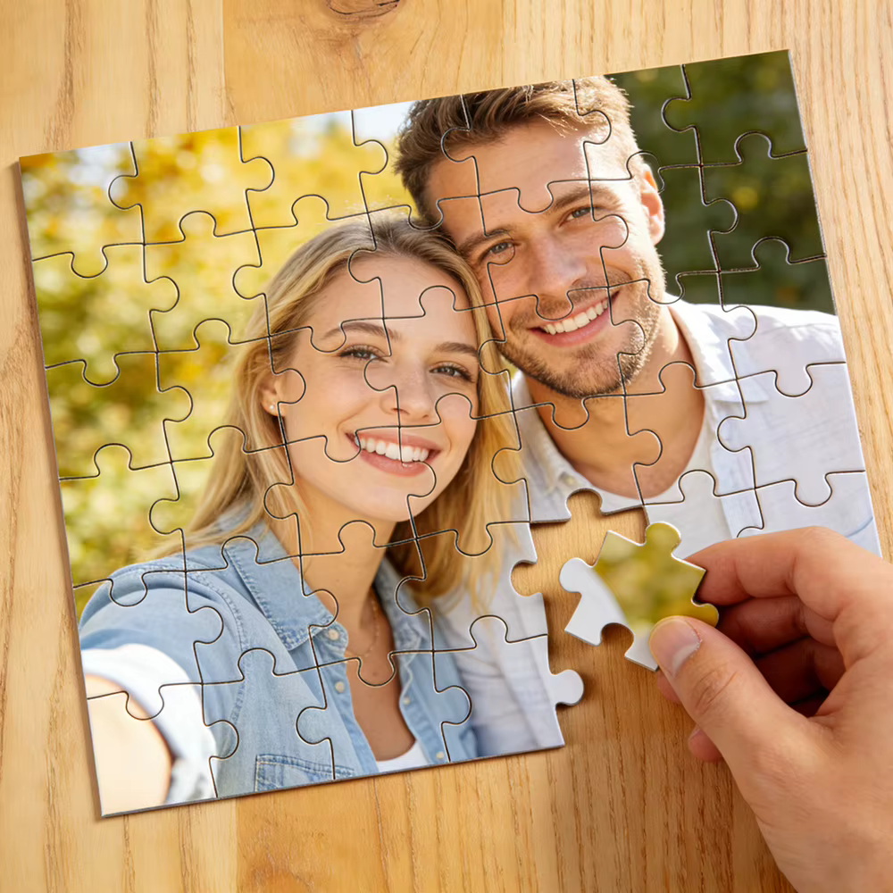 Puzzle en bois personnalisé 1 pièce, puzzle à images, petite taille encadrée, grande taille non enca