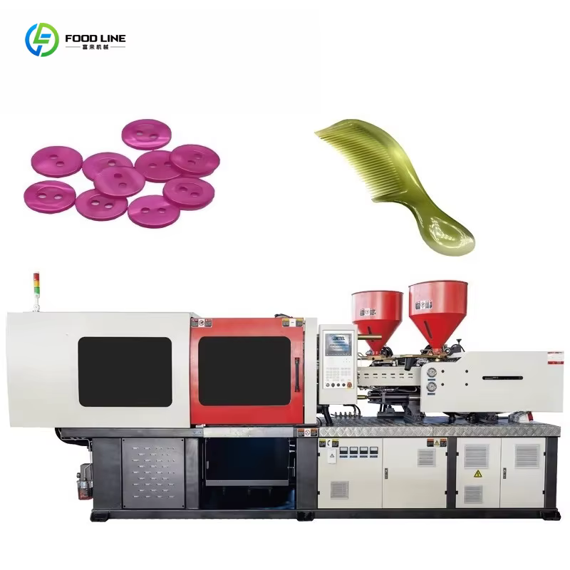 Machine de moulage plastique automatique personnalisée à deux couleurs pour la production de boutons