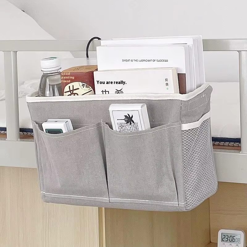 Nouveau panier de rangement suspendu pour lit, support de rangement pour télécommande et livres, sac