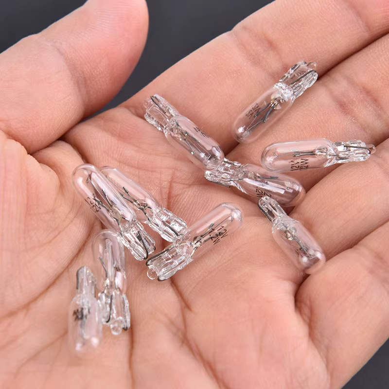 10 pièces/paquet 12V 1.2W T5 ampoule en verre tableau de bord tableau de bord ampoules de frein phar