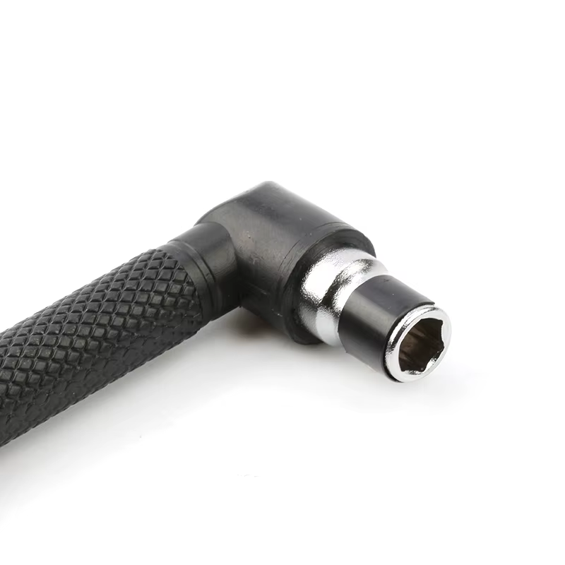 Embout de tournevis hexagonal 1/4 de type L 90 ° clé à double extrémité noire 6,35 mm