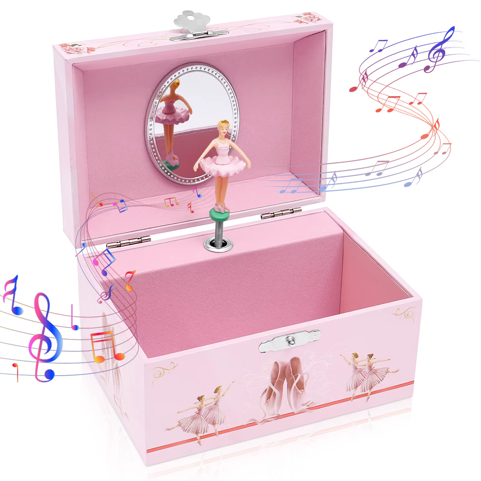 Boîte à bijoux musicale Ballerine, boîte à musique pour enfant avec ballerine rotative, cadeaux d'an
