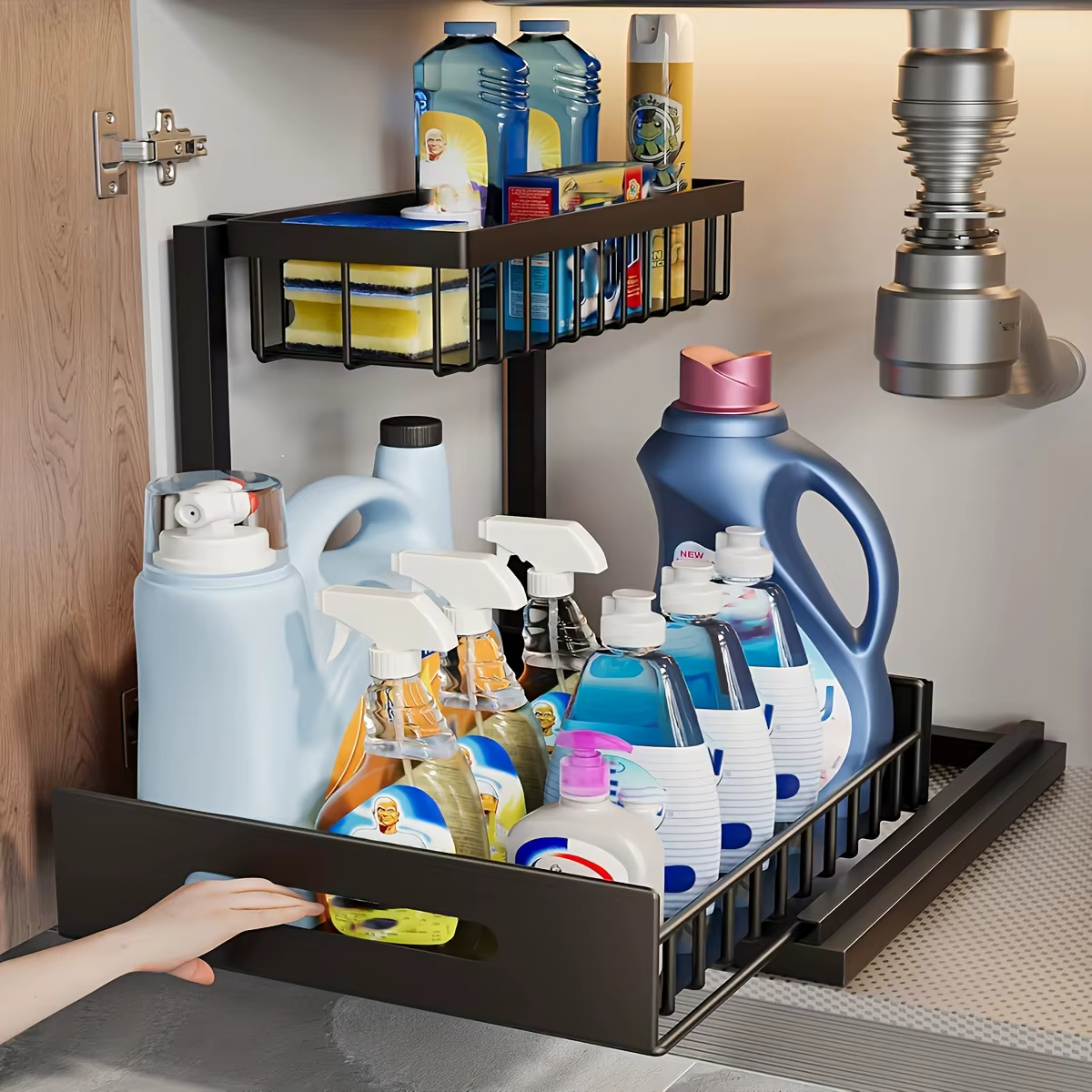 Organisateurs et rangement sous l'évier, organisateur sous l'évier, étagère de rangement d'armoire c