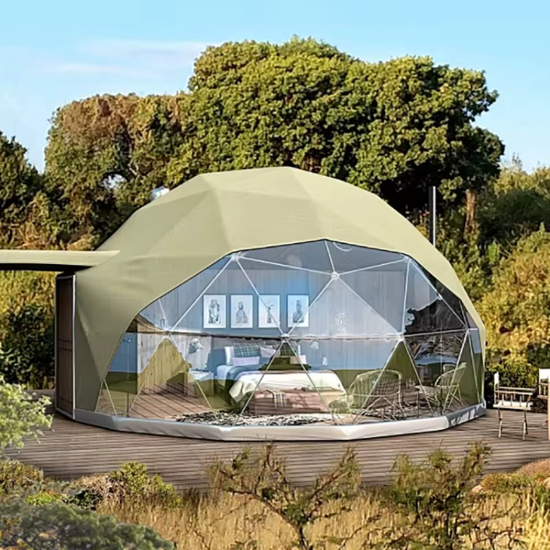 Tente Dôme en PVC Personnalisée pour Glamping Extérieur et Hôtels, Vente en Gros Usine, Toutes Saiso